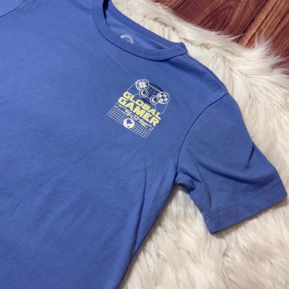 Wonder Nation Youth Boy Size Small (6-7) Blue Gamer Graphic Shirt - Picture 6 of 12